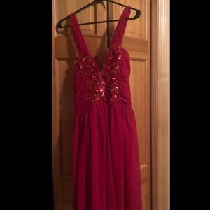 Red dress, perfect for homecoming or Sadie’s!
